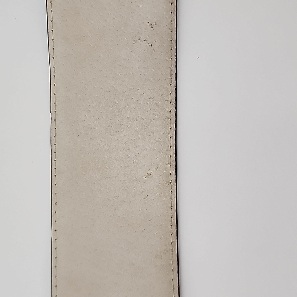 Betsy Johnson Genuine Leather Wide Faux Croc Belt Brown Size M/L - Picture 15 of 16